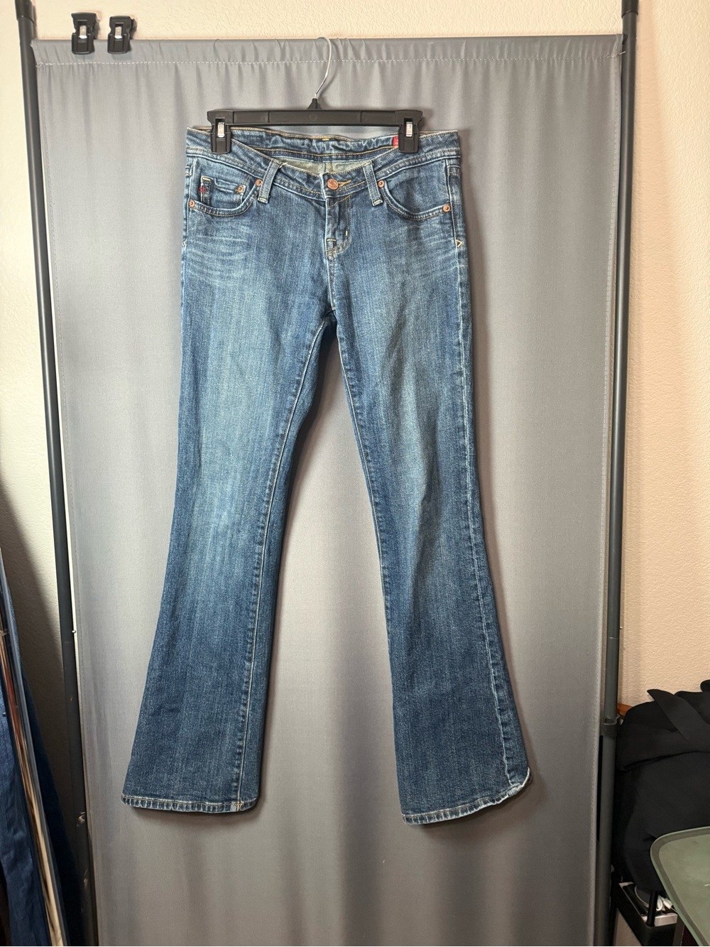 Seven7 Women's Blue Flare Jeans